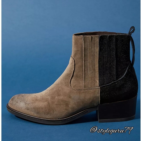 NIB, ANTHROPOLOGIE, COLORBLOCKED BOOTS - Picture 2 of 4